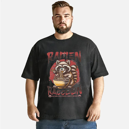 Vintage Ramen Raccoon Washed T-Shirt