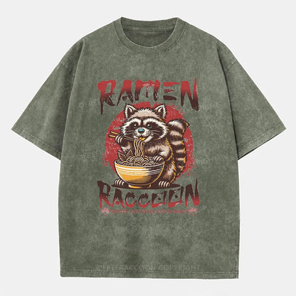 Vintage Ramen Raccoon Washed T-Shirt