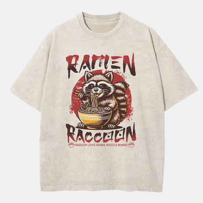 Vintage Ramen Raccoon Washed T-Shirt