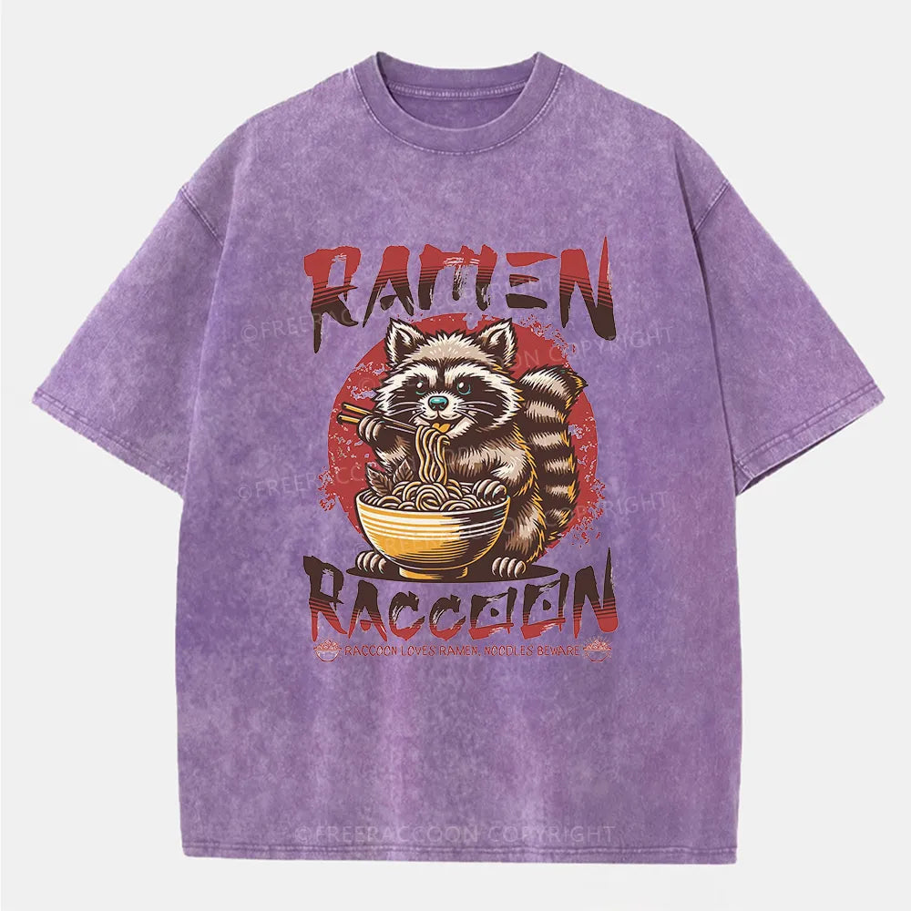 Vintage Ramen Raccoon Washed T-Shirt