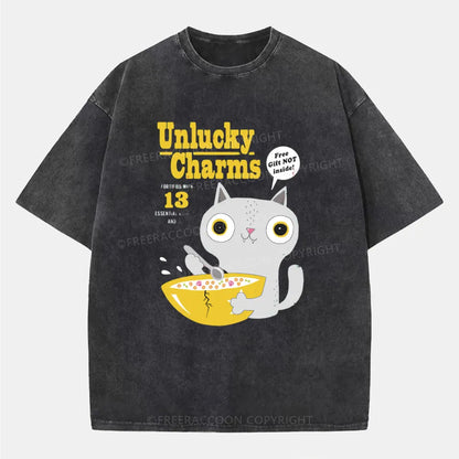 Vintage Cat: Unlucky Charms Washed T-Shirt