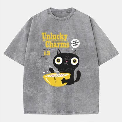 Vintage Cat: Unlucky Charms Washed T-Shirt