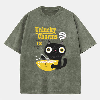 Vintage Cat: Unlucky Charms Washed T-Shirt