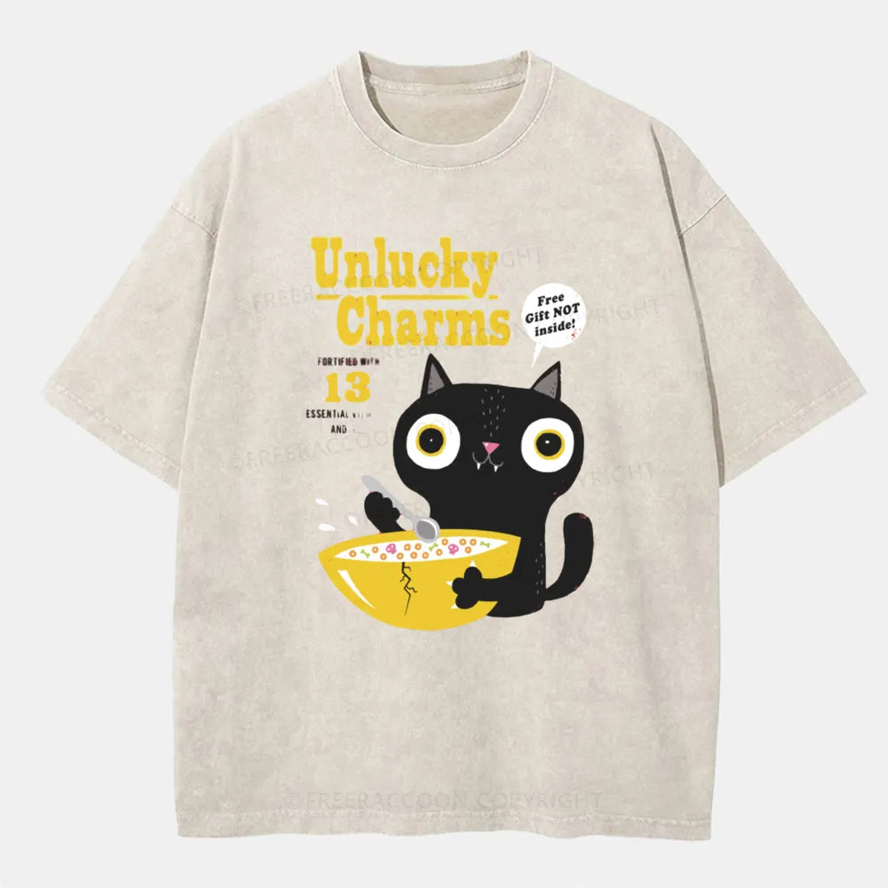 Vintage Cat: Unlucky Charms Washed T-Shirt