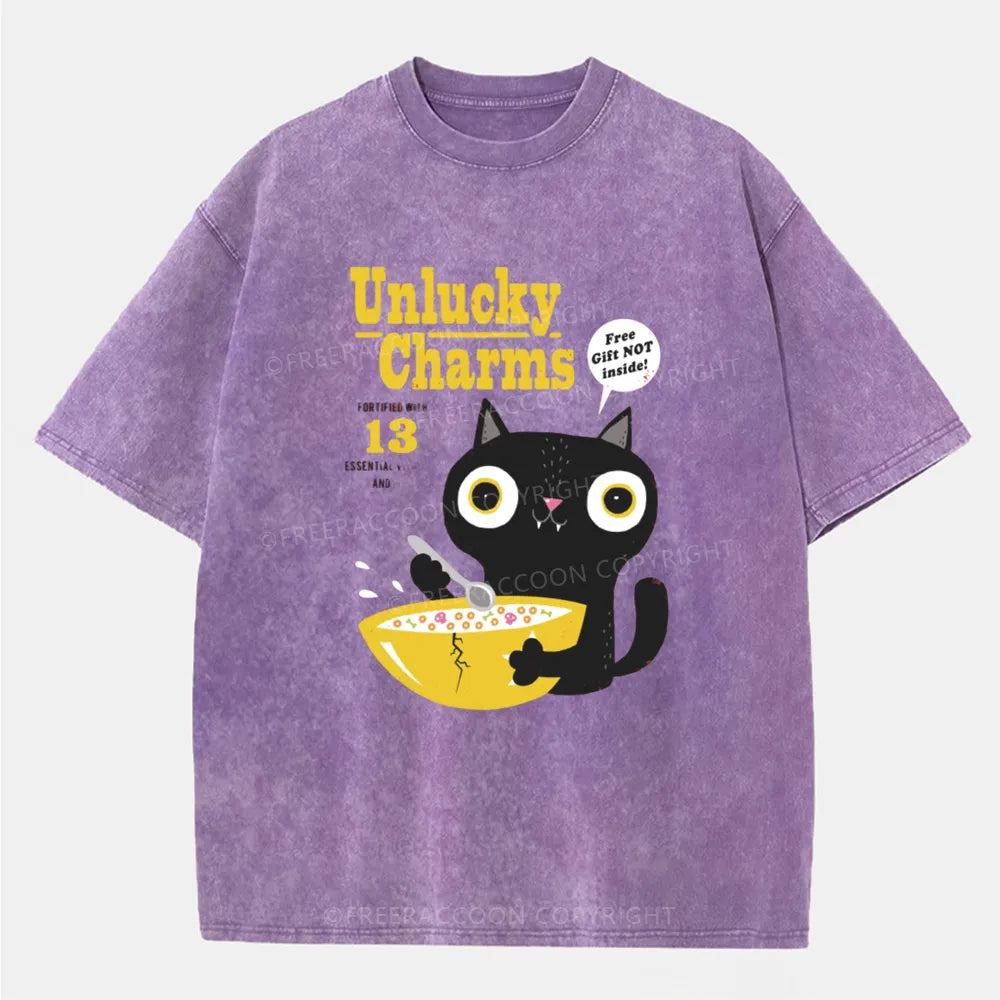 Vintage Cat: Unlucky Charms Washed T-Shirt