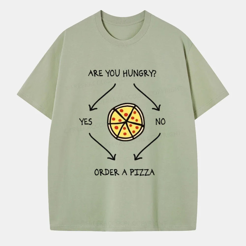 Vintage Are You Hungry? Yes/No. Order A Pizza Classic T-Shirt