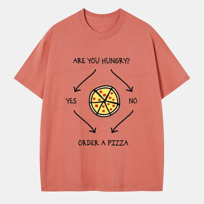 Vintage Are You Hungry? Yes/No. Order A Pizza Classic T-Shirt