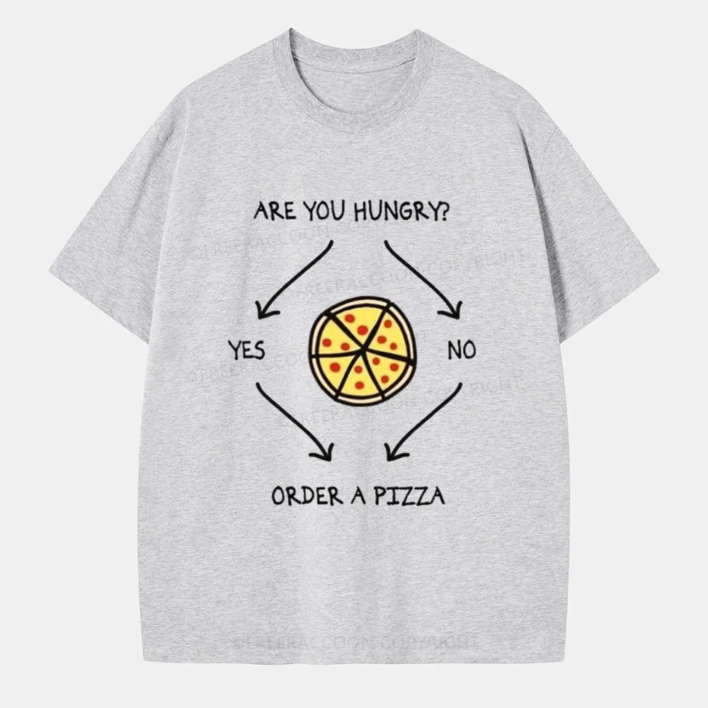 Vintage Are You Hungry? Yes/No. Order A Pizza Classic T-Shirt