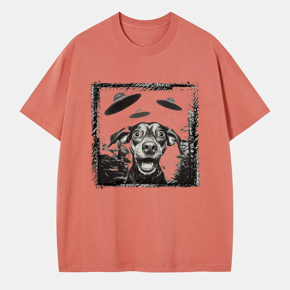 Vintage When Ufos Meet Dog Classic T-Shirt