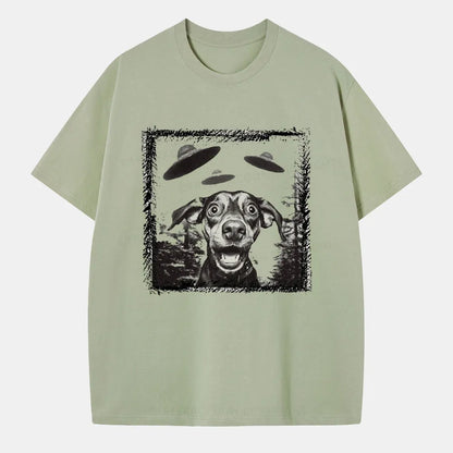 Vintage When Ufos Meet Dog Classic T-Shirt