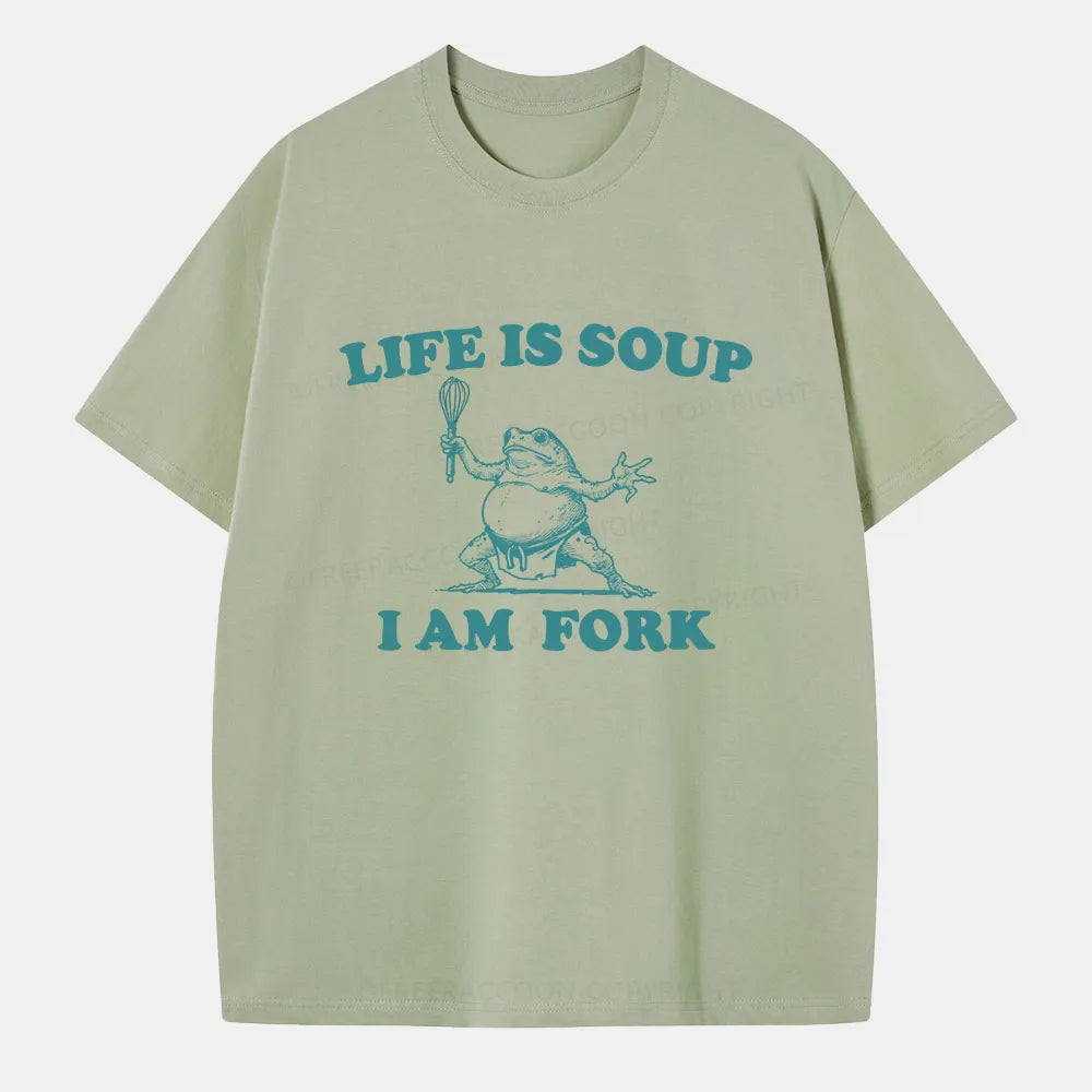 Vintage Life Is Soup, I Am Fork Classic T-Shirt