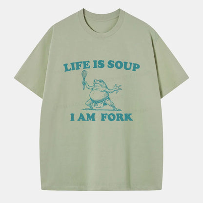 Vintage Life Is Soup, I Am Fork Classic T-Shirt