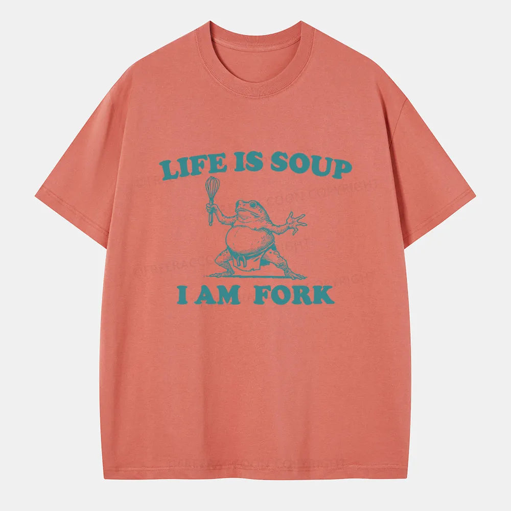 Vintage Life Is Soup, I Am Fork Classic T-Shirt