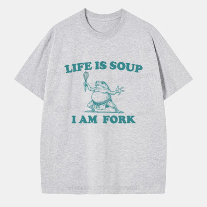 Vintage Life Is Soup, I Am Fork Classic T-Shirt