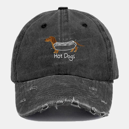 Vintage Hot Dogs Ripped Washed Cap