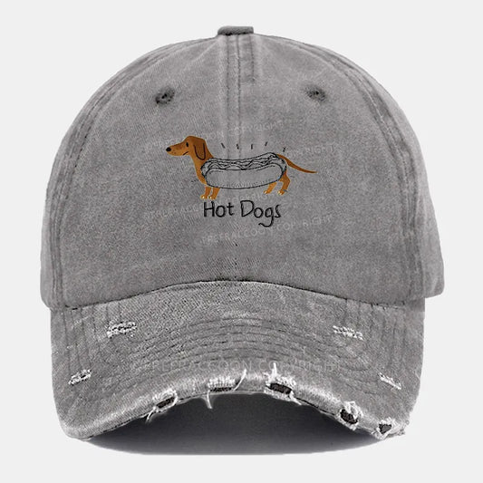 Vintage Hot Dogs Ripped Washed Cap