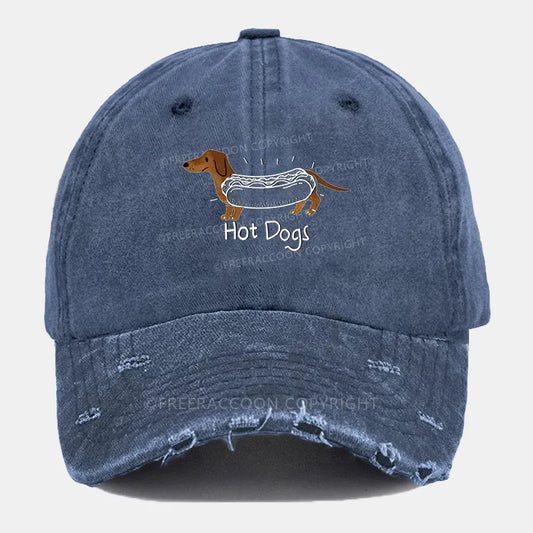 Vintage Hot Dogs Ripped Washed Cap