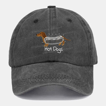 Vintage Hot Dogs Washed Cap