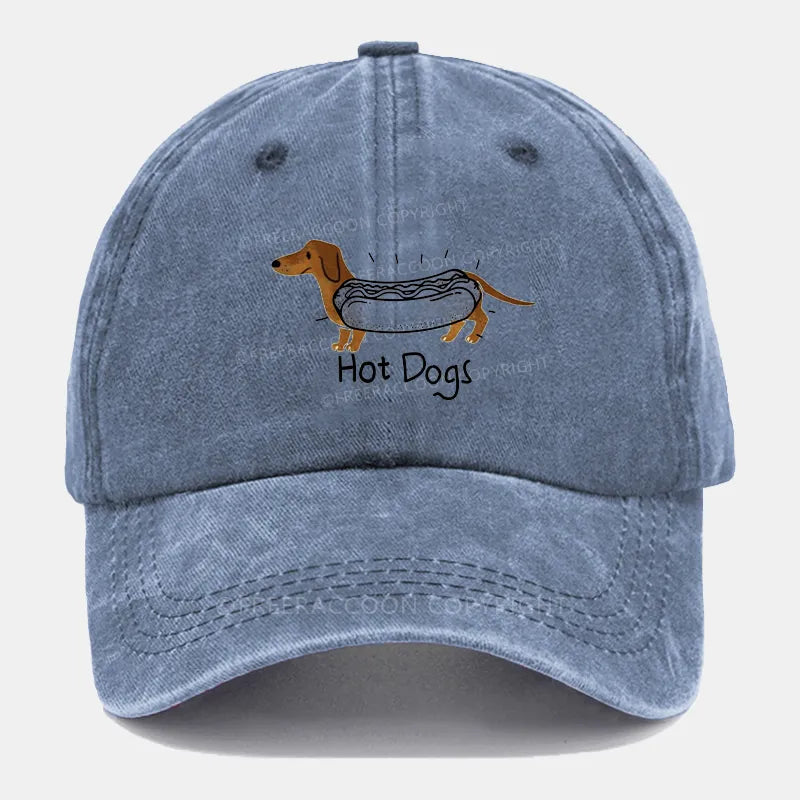 Vintage Hot Dogs Washed Cap