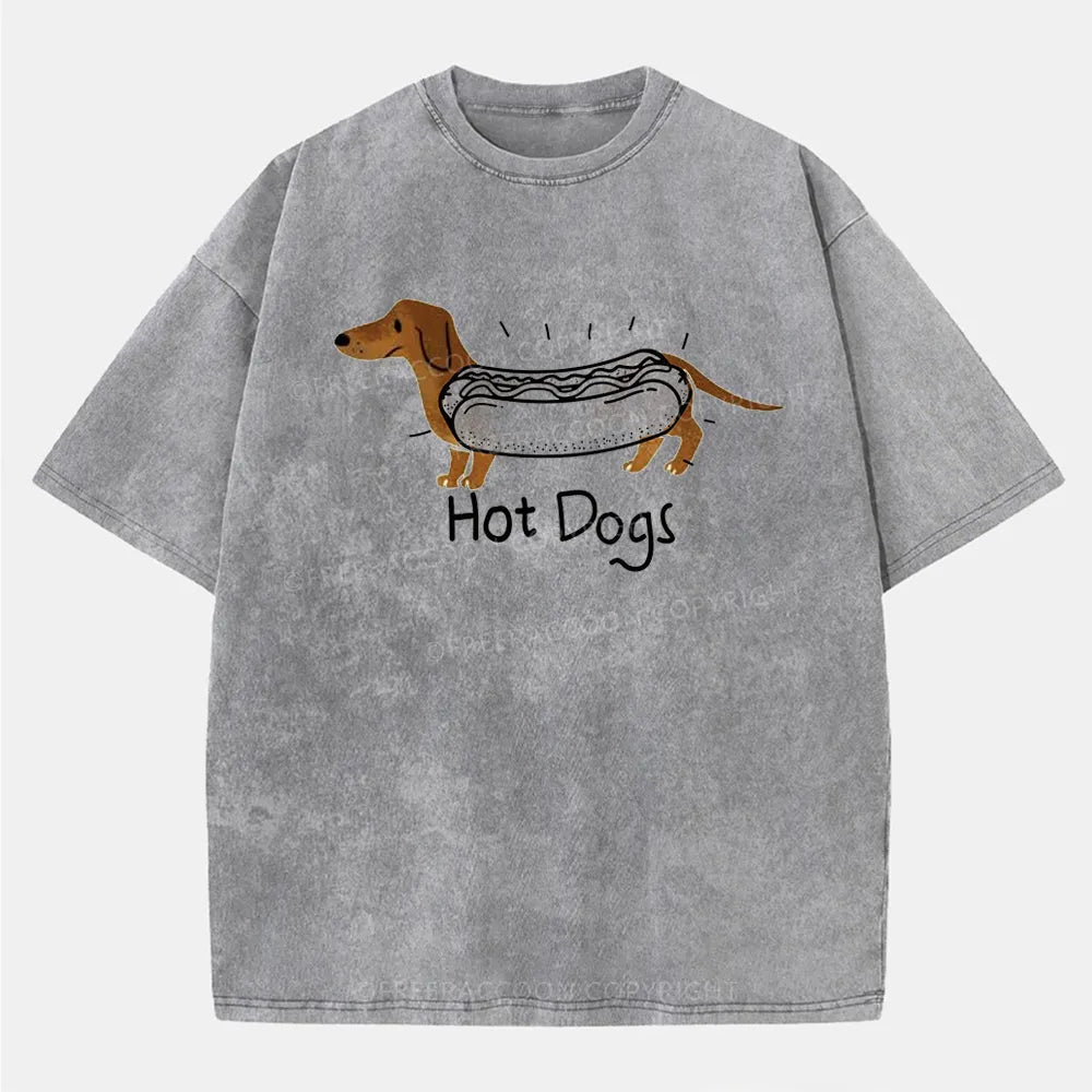 Vintage Hot Dogs Washed T-Shirt