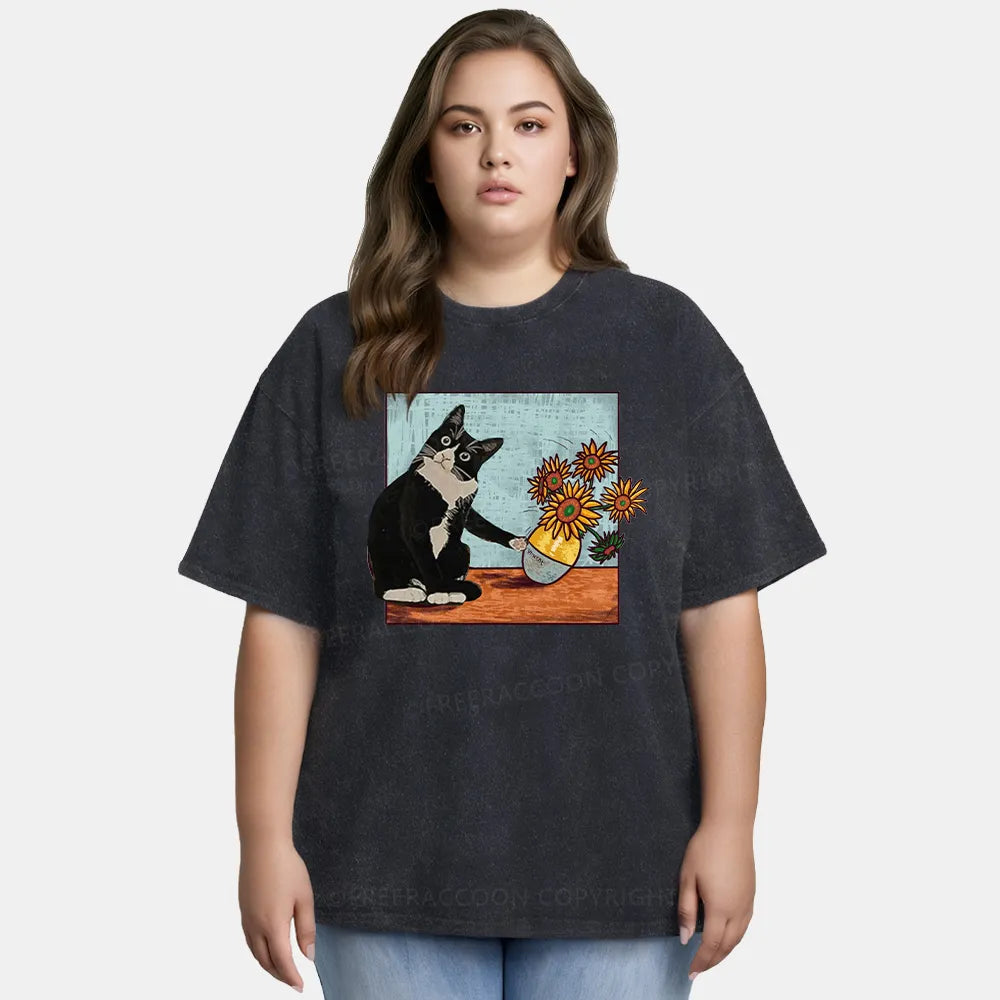 Vintage Oops! Cat'S Play Washed T-Shirt