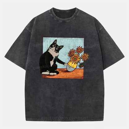 Vintage Oops! Cat'S Play Washed T-Shirt