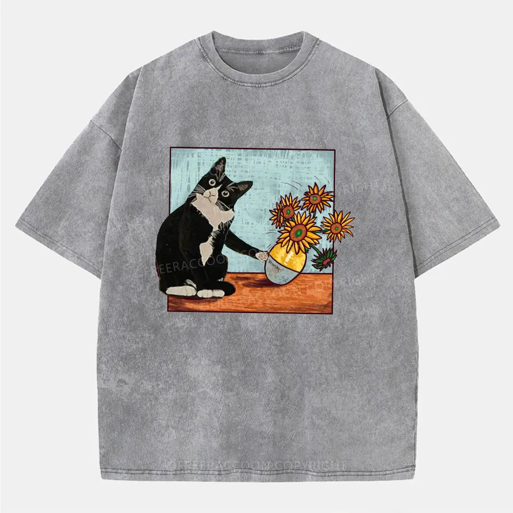 Vintage Oops! Cat'S Play Washed T-Shirt