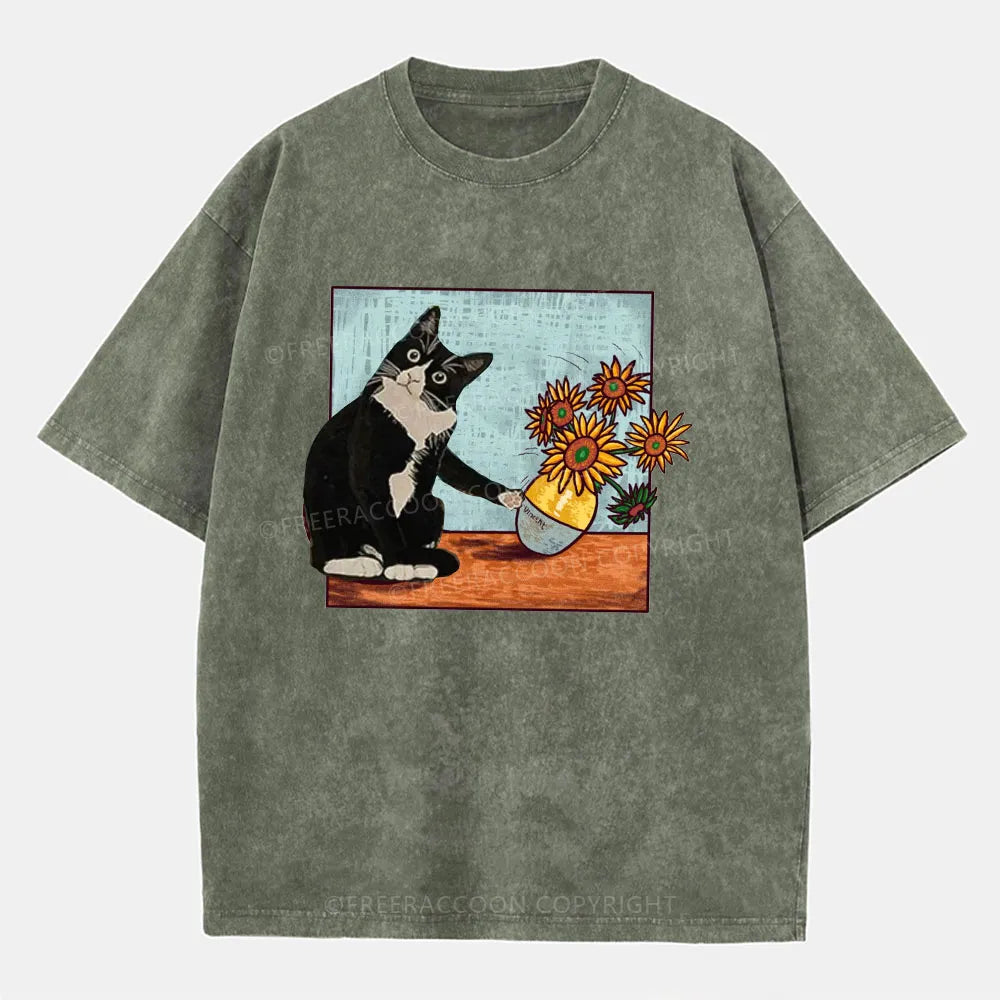 Vintage Oops! Cat'S Play Washed T-Shirt