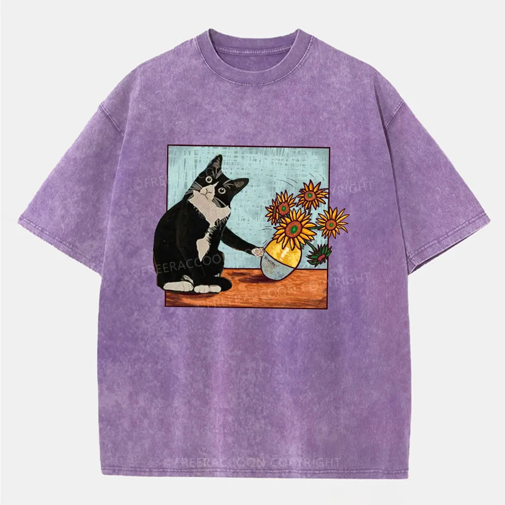 Vintage Oops! Cat'S Play Washed T-Shirt