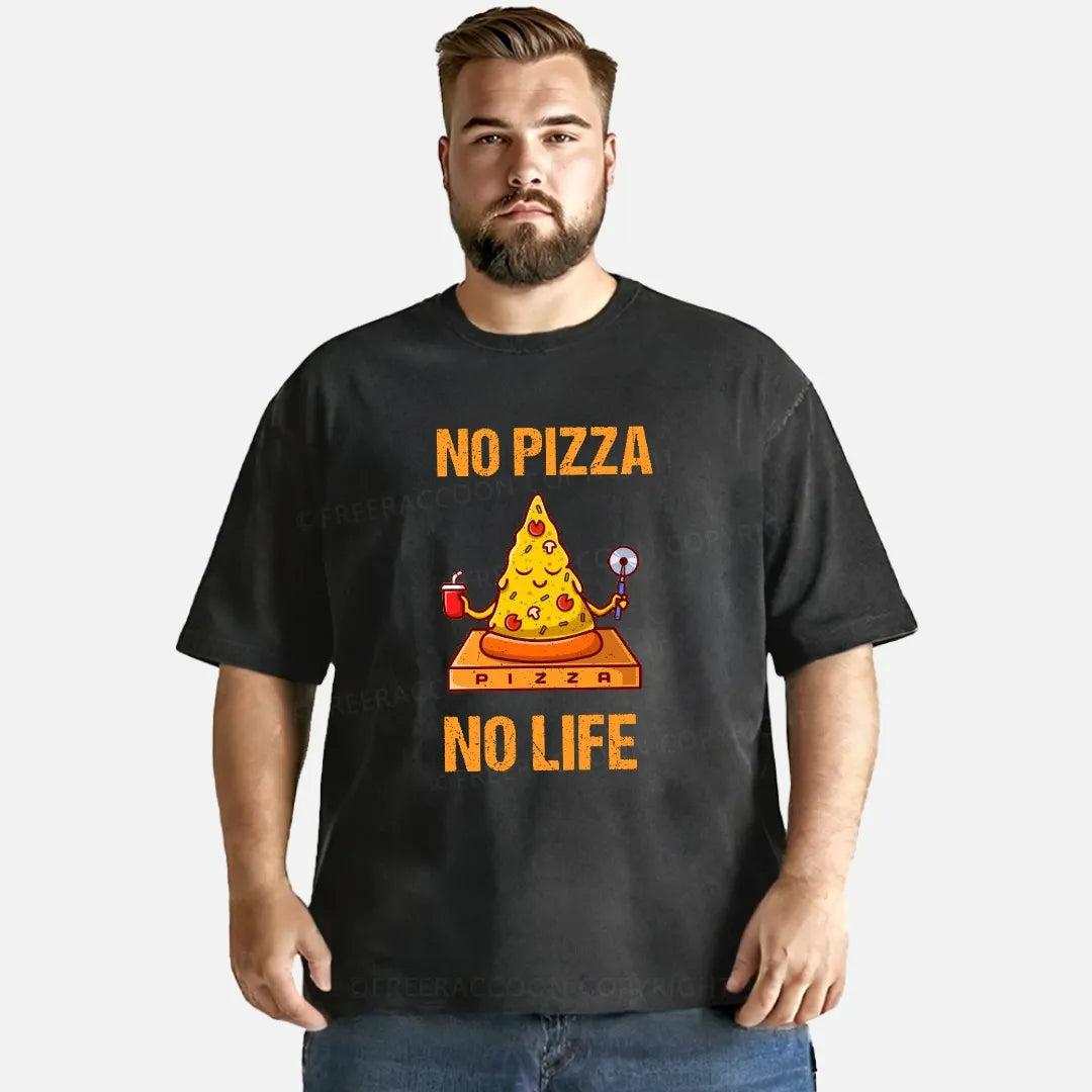 Vintage No Pizza No Life Washed T-Shirt