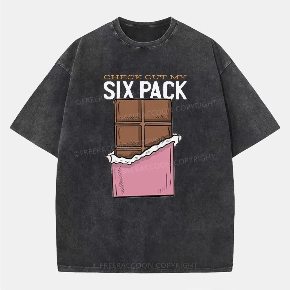 Vintage Check Out My Six Pack Washed T-Shirt