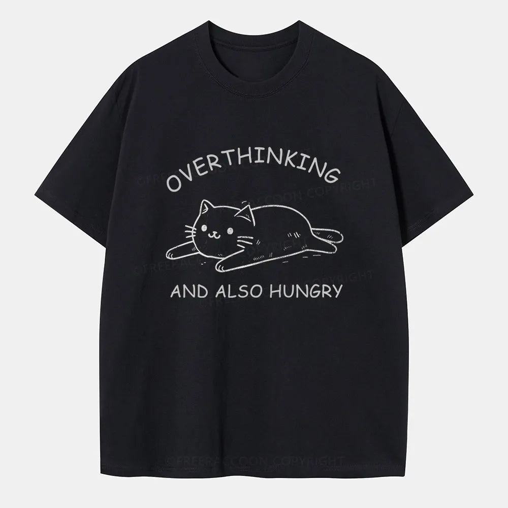 Vintage Overthinking And Also Hungry Classic T-Shirt