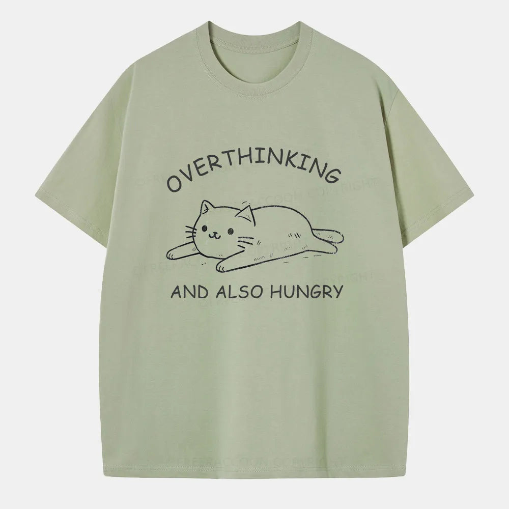 Vintage Overthinking And Also Hungry Classic T-Shirt