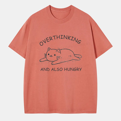 Vintage Overthinking And Also Hungry Classic T-Shirt