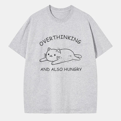 Vintage Overthinking And Also Hungry Classic T-Shirt