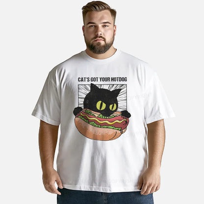 Vintage Cat'S Got Your Hotdog Classic T-Shirt