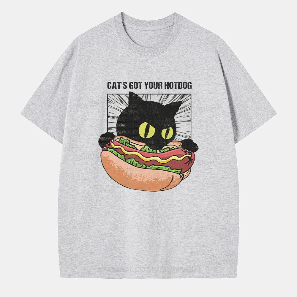 Vintage Cat'S Got Your Hotdog Classic T-Shirt