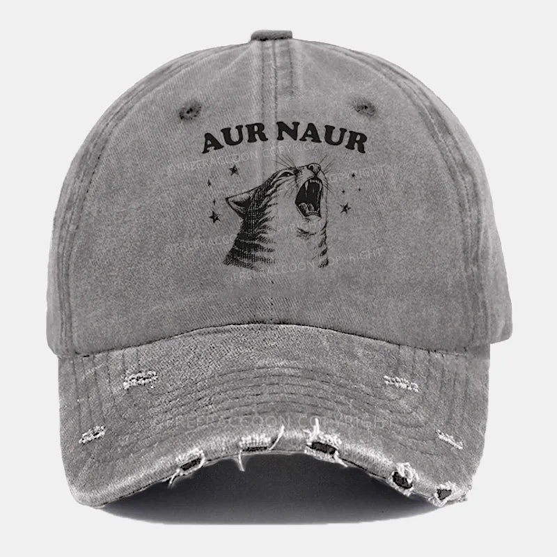 Vintage Aur Naur Ripped Washed Cap