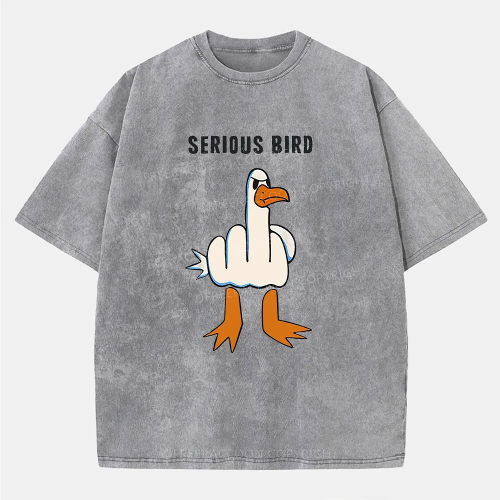 Vintage Serious Bird Washed T-Shirt