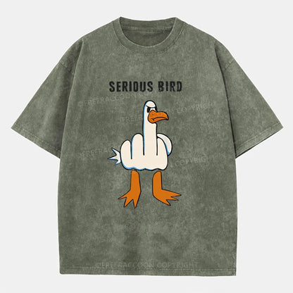 Vintage Serious Bird Washed T-Shirt