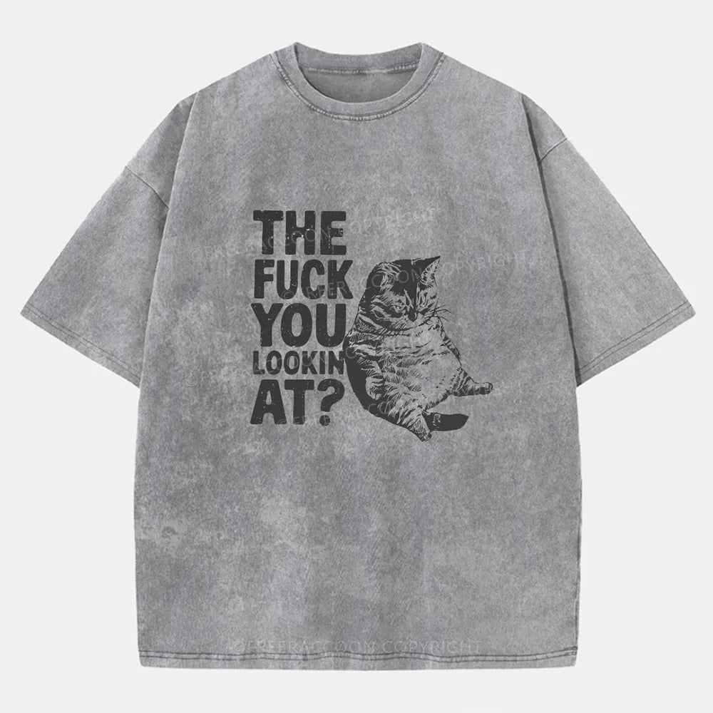 Vintage The F**K You Lookin' At Washed T-Shirt