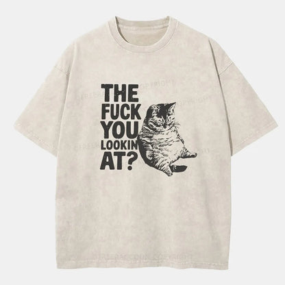 Vintage The F**K You Lookin' At Washed T-Shirt