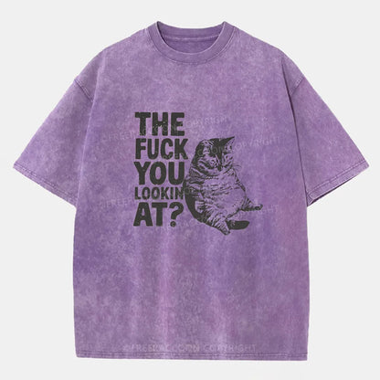 Vintage The F**K You Lookin' At Washed T-Shirt