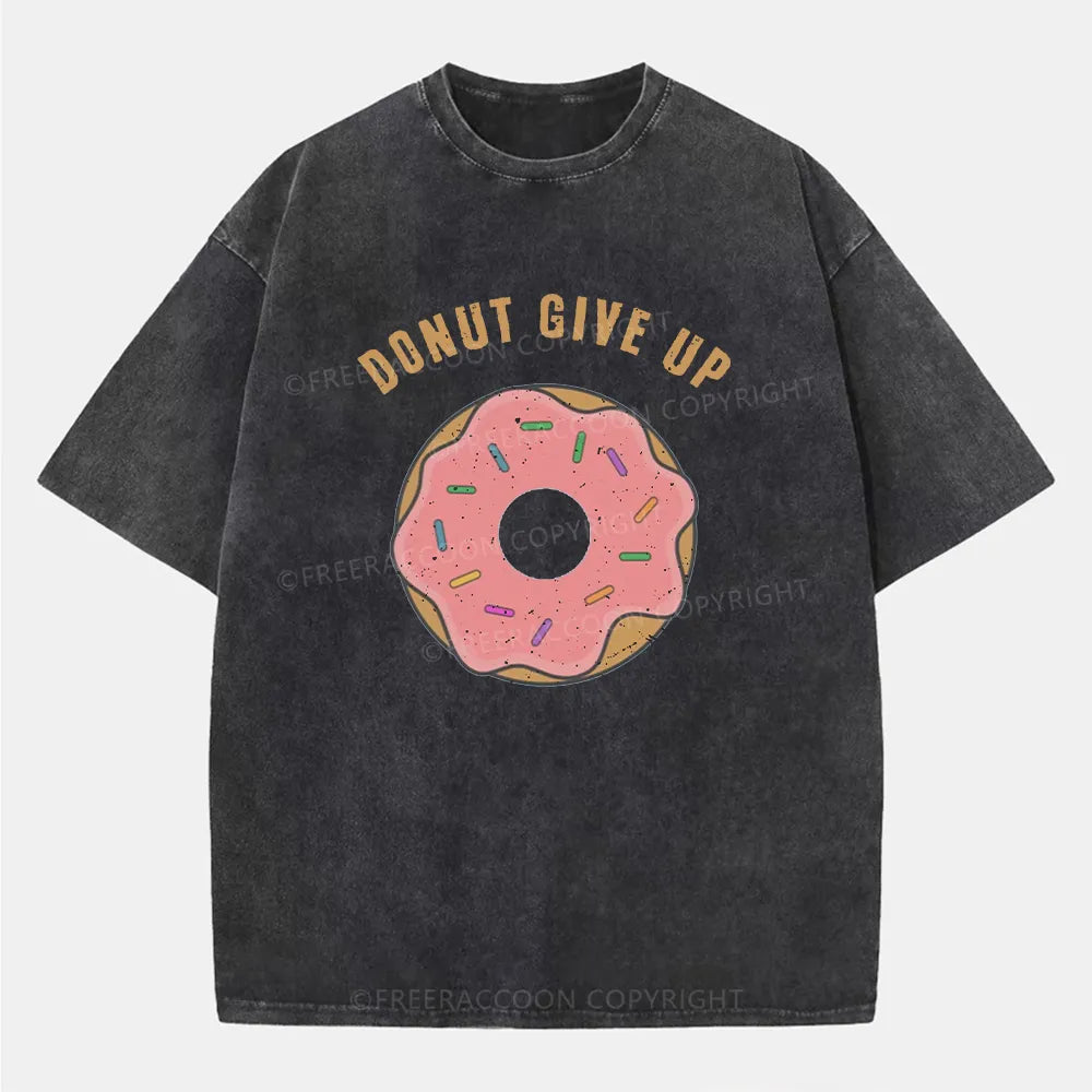 Vintage Donut Give Up Washed T-Shirt