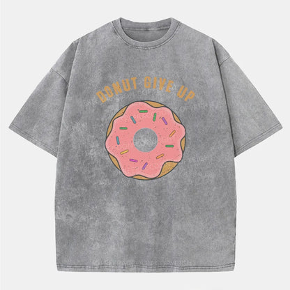 Vintage Donut Give Up Washed T-Shirt