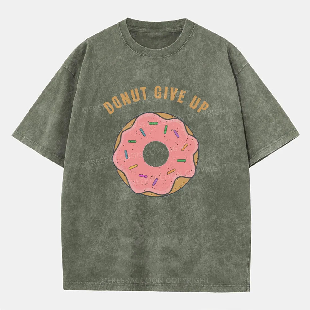 Vintage Donut Give Up Washed T-Shirt