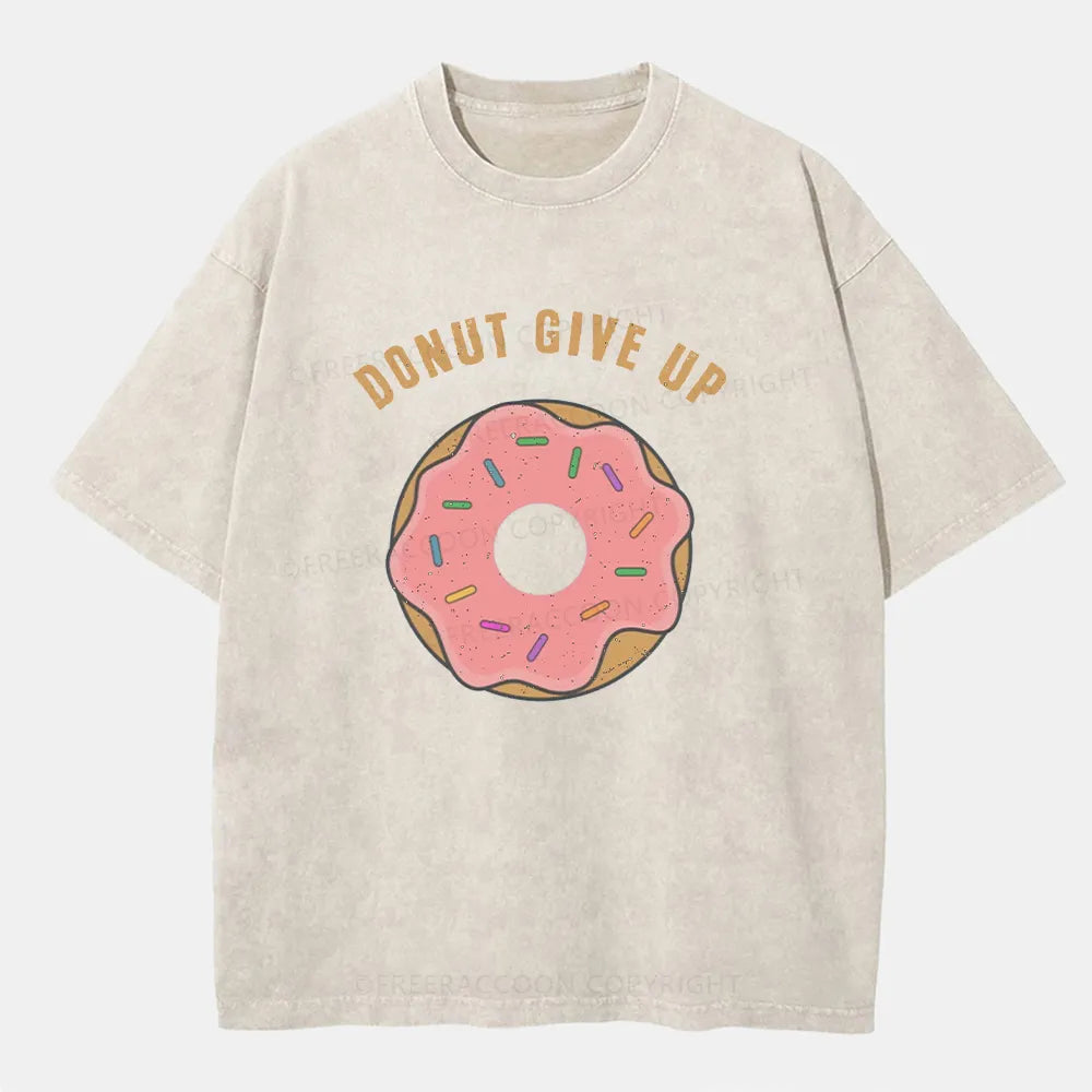 Vintage Donut Give Up Washed T-Shirt