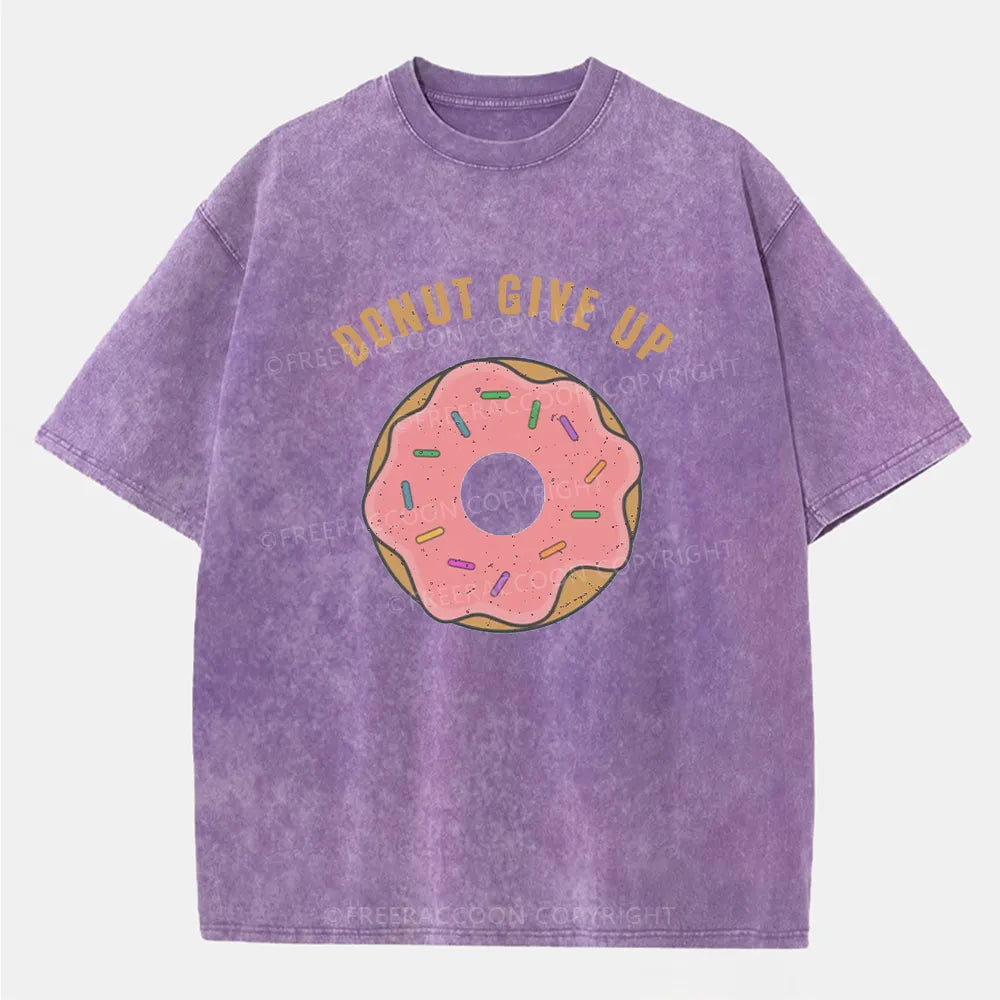 Vintage Donut Give Up Washed T-Shirt