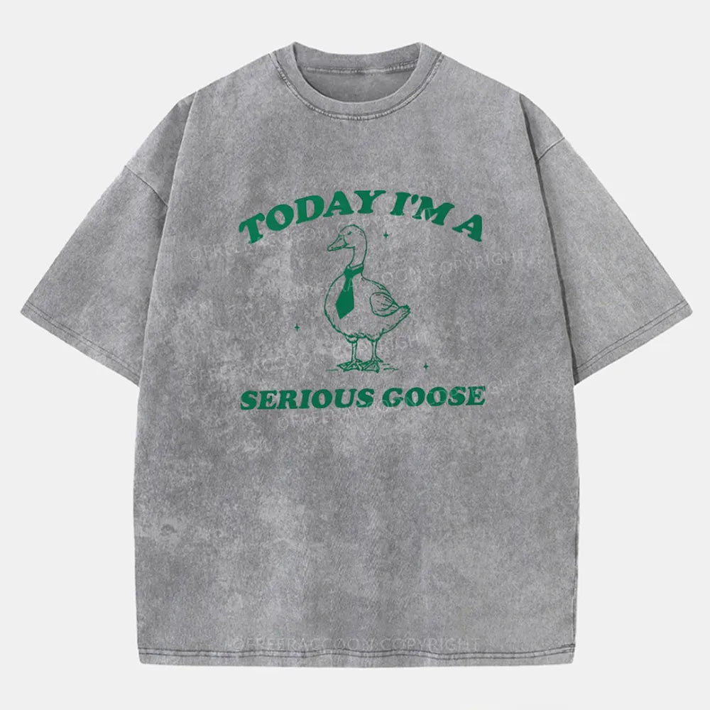 Vintage Today I'M A Serious Goose Washed T-Shirt