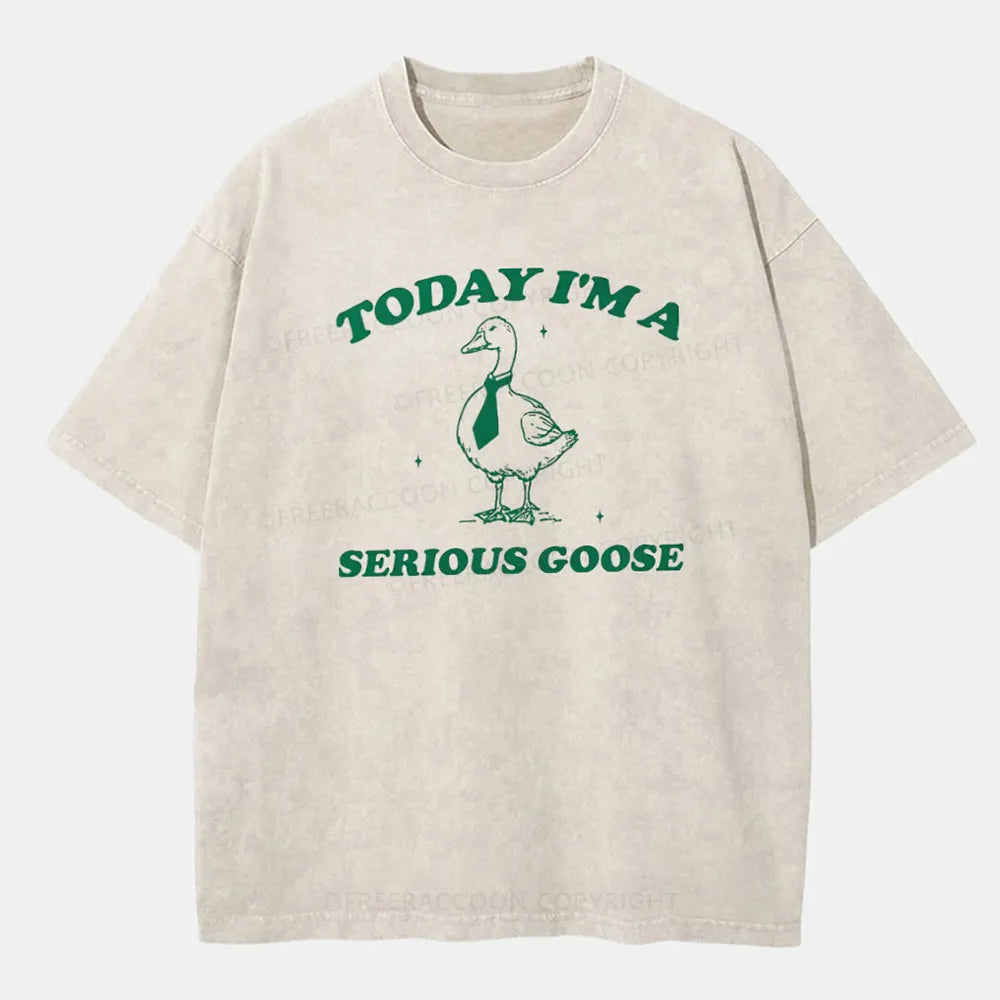 Vintage Today I'M A Serious Goose Washed T-Shirt